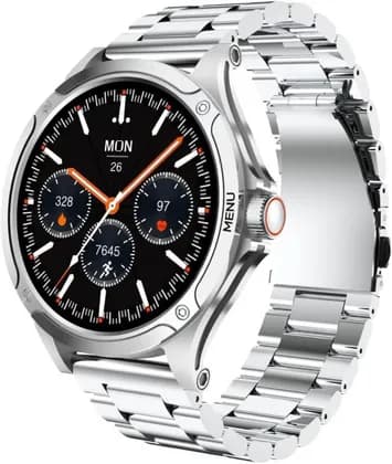 TCH HD2 Hero 2 Smartwatch, 1.43 Inch AMOLED HD Display, Bluetooth Call/Message, 150+ Sports Modes, Heart Rate, SpO2 & Sleep Monitor, IP68 Waterproof, Fitness Watch, Silver | HD2