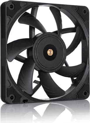 Noctua NF-A12X15 PWM CHROMAX.BLACK.SWAP Case Fan, 120mm Fan Size, 1850 RPM Fan Speed, 55.44 CFM Airflow, Anti-Vibration Pads, 4-Pin PWM Connector, Black | NF-A12x15PWM CH.BK.S