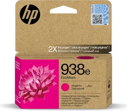 HP 938e EvoMore Magenta Original Ink Cartridge 4S6Y0PE Works With HP Officejet Pro 9720, 9730, 9120, 9120b, 9110b, 9130, 9130b