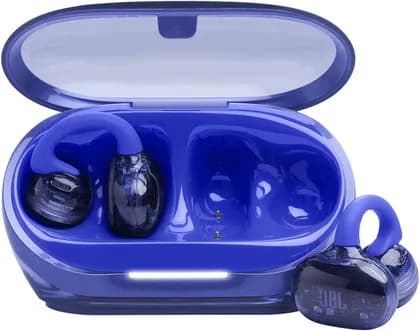 JBL Soundgear Clips Open Ear Wireless Earbuds, JBL OpenSound Technology, Adaptive Bass Boost, 32 Hours Battery Life, Bluetooth 5.4, IP54 Water Dust Resistant, Hands Free Calls, Blue | JBLSNDGEARCLBLU
