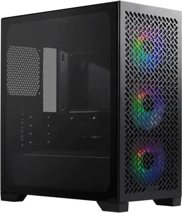Cooler Master Elite 302 Mini Tower Computer Case, 3x 120mm aRGB Fans Pre-Installed, Support 360mm Radiator & 6x Fan Support, Tempered Glass Side Panel, Dust Filters, Black | E302-KGNN-S00