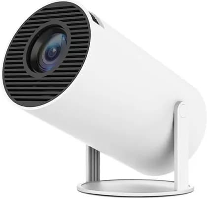 HY300 Ultra HD Smart Projector, 4K Video Resolution, 200 ANSI, Wi-Fi Connectivity, Bluetooth, Compatible With Android/iOS/Windows/TV Stick/HDMI/USB/Audio 3.5, White | HY300
