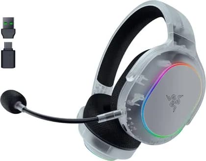 Razer Barracuda X Chroma Gaming Headphones, 40mm Razer TriForce, Detachable Razer HyperClear Cardioid Mic, 7.1 Surround Sound, 6-Zone Earcup Lighting, Phantom White | RZ04-05220400-R3M1