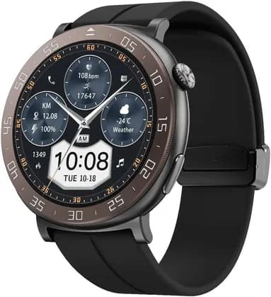 Porodo Salud Smart Watch, 1.43 Inch AMOLED Display, IP68 Waterproof, Heart Rate and Sleep Monitoring, 5 Days Battery Life for Android and iOS, Black | PDSWT67BK