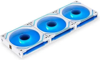 Lian Li SL-Infinity 120 RGB Uni Fan, Infinity Mirror Design, Customizable RGB Lighting, 3x 120mm PWM Fan, 2100 rpm Fan Speed, 61.3 CFM Airflow, Triple Pack with Controller, White | G99.12SLIN3W.00