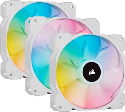 Corsair iCUE SP120 Triple Fan, RGB Elite Performance, 120mm White PWM, Kit with iCUE Lighting Node | CO-9050137-WW