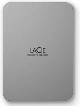 LaCie 1TB USB 3.2 Gen 1 Type-C External HDD Mobile Drive, 130 MB/s File Transfers Speed, Sleek, Portable Design by Neil Poulton, Windows and Mac Compatible, Space Gray | STLP1000400