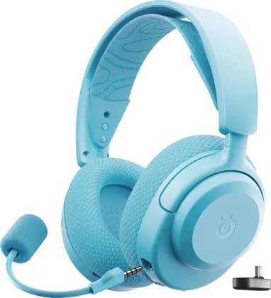 SteelSeries Arctis Nova 3P Wireless Headphones, 40mm Neodymium Drivers, ClearCast Gen 2.X Detachable Boom, Bidirectional Noise Cancelling Polar Patten, For PC, PS4/PS5, Aqua | 61688