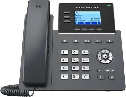Grandstream GRP2603P 3 Line IP Phone 6 SIP Accounts 132x48 Backlit Screen HD Audio Powerable Via POE
