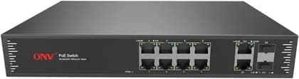 ONV ONV-POE31128PF Gigabit uplink 12-port PoE Switch, 10/100M Access with Gigabit TP/SFP Uplink, IEEE 802.3af/at, Smart PoE, Plug & Play, Metal Housing, LED Indicators for Cameras & Networks