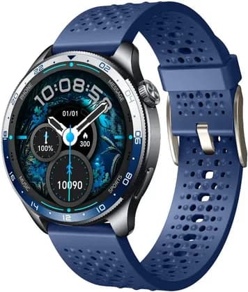 Powerology Sanam Urban Sports Smart Watch, 1.43" AMOLED Display, 100+ Workout Modes, Dynamic Watch Faces, Stress Level Monitoring, Sleep Monitoring, BT 5.4, Blue | PSWBT290BL