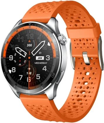 Powerology Sanam Urban Sports Smart Watch, 1.43" AMOLED Display, 100+ Workout Modes, Dynamic Watch Faces, Stress Level Monitoring, Sleep Monitoring, BT 5.4, Orange | PSWBTKW290OG