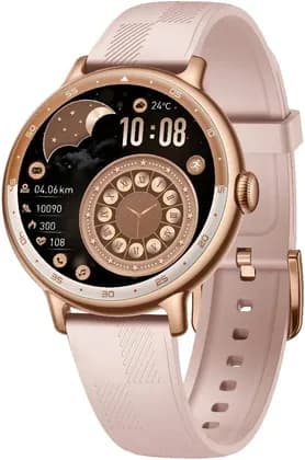 Powerology Gazelle Urban Elegance GPS Smart Watch, 1.19" AMOLED Display, Sleep Monitoring, Stress Level Monitoring, Bluetooth Smart Calling, 100+ Workout Modes, Built-in GPS, Pink | PSWGBT60PK