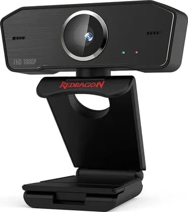 Redragon Hitman GW800 Streaming 1080p Webcam, With Built-in Dual Microphone, 360-Degree Rotation, 2.0 USB, Black | Hitman GW800