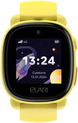 Elari KidPhone 4G Lite Kids Smartwatch, 1.3" Color Display, Dual 0.3MP Camera, Nano SIM, 4G Band, Wi-Fi/LBS-Tracking, Parental Control, GPS, Yellow | KIDPHONE-4G