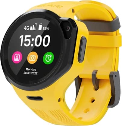 Elari KidPhone 4GR Kids Smartwatch, KidGram Safe Messenger, Call Function, GPS Tracker, Waterproof, Two-Way Audio Video Calls, SOS, Anti-Lost Alarm, 2 Built in Cameras, Yellow | KIDPHONE-4GR