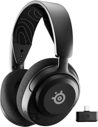 SteelSeries Arctis Nova 5 Wireless Headphones, 40mm Neodymium Drivers, ClearCast Gen 2.x, Retractable Boom, 360° Spatial Audio, Quick-Switch Wireless, Black | 61670