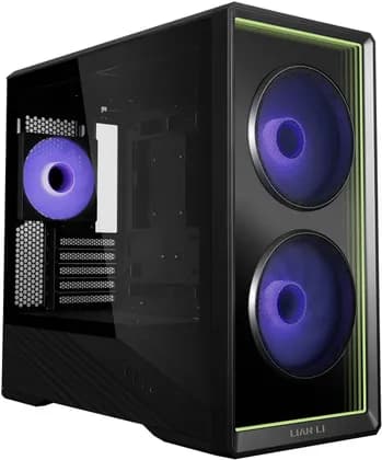 Lian-Li Vector V150 INF M-ATX Computer Case, 3x aRGB Infinity Mirror Fans, 4mm Tempered Glass, 360mm Radiator, 400mm GPU, 10 Fan Support, Black | V150INFX