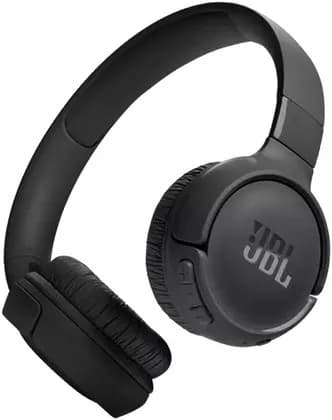 JBL Tune 520BT Wireless On-Ear Headphones, Pure Bass Sound, 57H Battery with Speed Charge, Hands-Free Call + Voice Aware, Multi-Point Connection, Lightweight & Foldable, Black | JBLT520BTBLK