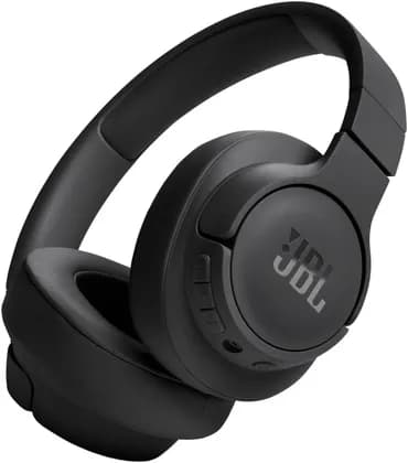 JBL Tune 720BT Wireless Over-Ear Headphones, With JBL Pure Bass Sound, 40mm Drivers, Bluetooth 5.3, Hands-Free Calls, Audio Cable, Multipoint Connection, 76- Hours Battery Life, Black | JBLT720BTBLK