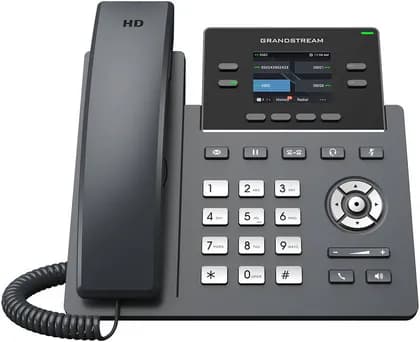 Grandstream GRP2612G 4-line IP Phone, HD Audio, Dual Switched Auto Sensing, Codecs G.722 & Opus, Enterprise Level Protection, 10/100/1000 Mbps Gigabit Ethernet Ports, Gray | GRP2612G