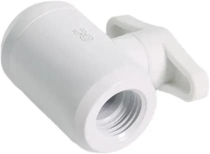 Alphacool Eiszapfen 2-Way G1/4″ Ball Valve, Manual Coolant Shut-Off Fitting for Custom PC Water Cooling Loops, White | 17630