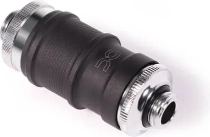 Alphacool ES Quick Release BLH1A PushIn Set AG-AG, 8 Bar Pressure Test, 2x 1/4" Male Thread Connection, Nickel-Plated Brass Material, Chrome/Black | 13876