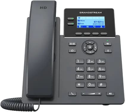 Grandstream Networks GRP2602 2 Lines IP Phone, Electronic Hook Switch, Dual-Band Wi-Fi, Built-in dual-band Wi-Fi, Speakerphone with HD Audio, Supports 5-way Audio Conferencing, Black | GRP2602W