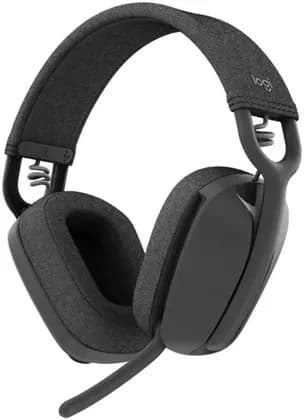 Logitech Zone Vibe 100 Wireless Headset, 40mm Audio Drivers, Bluetooth Connectivity, Up to 30m Range, Flip-to-Mute NC Mic, 20H Battery Life, Memory Foam & Fabric Cushioning, USB-C, Black | 981-001213