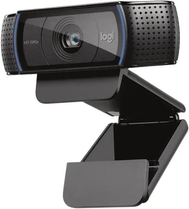 Logitech C920 HD Pro Webcam, Black, Full HD 1080p 30fps, 78 Degree Field Of View, Dual Mic Stereo Audio, RightLight 2 Correction, Glass Lens, Autofocus| 960-001055