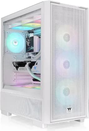 Thermaltake S380 TG ARGB Mid Tower Case, 360mm Radiator, SF120 & SF360 ARGB PWM Fans, ATX/mATX/mITX, Snow | CA-11K-00M6WN-00