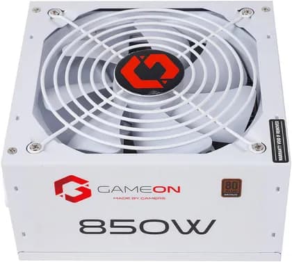 GAMEON - SPY2 ATX 850 WATTS 80 PLUS BRONZE Value Gaming Power Supply, Fully Modular, Double PCB Design, Low Power Consumption, SMD Manufacturing Process Complete protection, White | GO-SPYATX850W-W