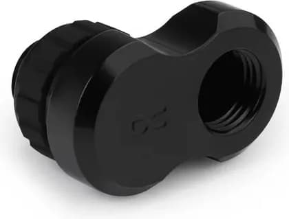Alphacool Apex Grip Offset 16mm OT/IT G1/4, Rotatable 360°, Brass Construction, Silicone Grip Surface, G1/4 Male To Female, Black | 14813