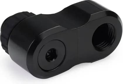Alphacool Apex Grip Offset 27mm, 2x 90° OT/IT G1/4, Rotatable 360°, Brass Construction, Silicone Grip Surface, High Flow Performance, Black | 14814