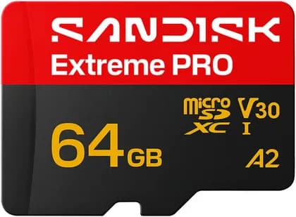 SanDisk Extreme PRO microSDXC UHS-I Memory Card, 64GB Storage, Up to 250MB/s Read Speed, Write Speeds up to 170MB/s, 4K Video, Action Cameras, Drones & Gaming Devices | SDSQXCU-064G-GS6MA