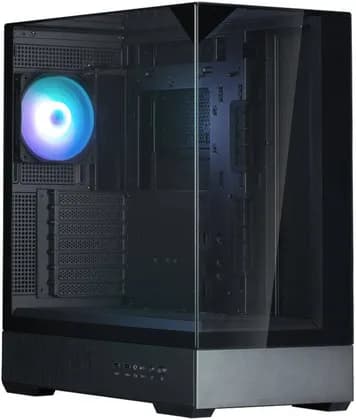 Zalman P40 Prism ATX Mid-Tower Computer Case, 1x ZM-AF120 aRGB Pre-Install Fan, Up to 360mm Radiator & 9x 120mm Fan Support, Steel, Plastic, Tempered Glass, Black | P40 Prism