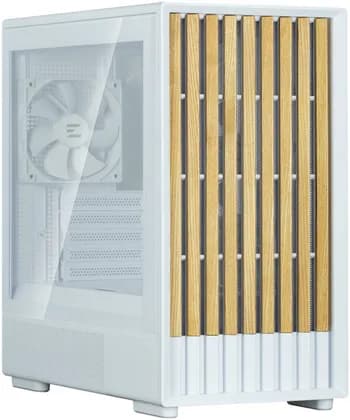 Zalman P10 Namu Micro-ATX Computer Case, 3x 120mm Pre-Installed Fan, Up to 240mm Radiator & 9x 120mm Fan Support, Steel, Plastic, Tempered Glass, White | P10-Namu
