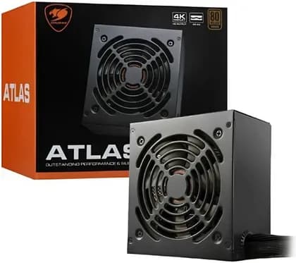 Cougar Atlas 650W ATX Power Supply, 80 Plus Bronze Certified Power Supply, Non-Modular, 650W Total Output, Ultra Durable 105° Japanese Standby Capacitors, 120MM Silent Fan, Black | 31AT065003P01