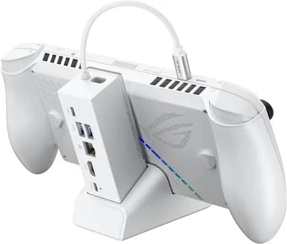 JSAUX Docking Station for ROG Xbox Ally X (2025)/ROG Ally X/ROG Ally/Steam Deck/Legion Go/Legion Go S, 6-in-1 Dock with HDMI 4K@120Hz, Gigabit Ethernet, 100W Charging, White | HB0609