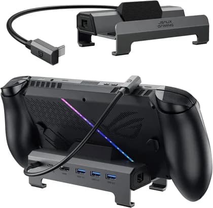 JSAUX HB0612 6-in-1 Docking Station, 4K 120Hz HDMI 2.1, Gigabit Ethernet, 3 USB 3.0 Ports, 100W PD Charging, Steam Deck ROG Ally Legion Go Compatible | HB0612