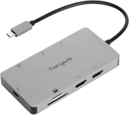 Targus USB-C Dual HDMI 4K Docking Station, Dual HDMI 4K Dock, USB-C Alt Mode, 100W Power Delivery Pass-Thru, Gigabit Ethernet, USB-A 3.2 Ports, SD/MicroSD Card Reader, Plug and Play | DOCK423EU