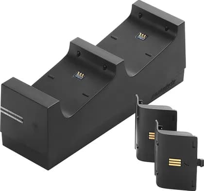 Snakebyte Twin Charge X Docking Station, Compatible with Xbox One / S / X / Elite Controllers, Includes 2 Rechargeable 800 mAh Battery, Black | SB911736