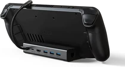 Steam Deck 6 In 1 Docking Station, For Valve Steam Deck, With 1000M Ethernet, 4K@60Hz HDMI 2.0, 3 USB Ports, Fast Charging, Stand Accessory, Gray | X003AEZKZJ