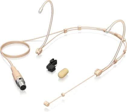 Behringer BD440 Premium Head-Worn Cardioid Microphone, Condenser Capsule Type, Unidirectional Polar Pattern, Gold-Plated Mini 3-pin XLR Connector | BD440