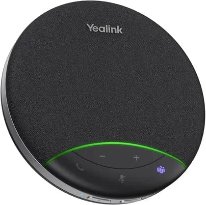 Yealink SP92 Conference Speaker and Microphone with Bluetooth Dongle, Teams Certified, Noise Reduction, 20H Call Time USB Speakerphone for 4-6 People Meeting Room, Black | SP92