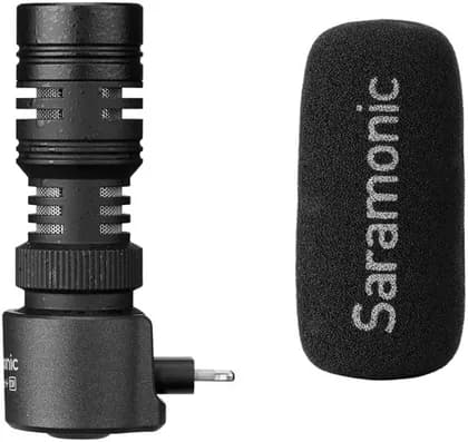 Saramonic Professional Mini Plug & Play Microphone for iOS Devices, Lavalier Vlogging Mic for Mobile Phone Recording, Streaming & Broadcasting, Black | SmartMic+ Di Mini