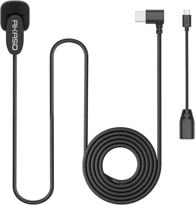Akaso External Microphone EK7000/ EK7000 Pro/Brave 4//Brave 7 LE/Brave 4 Pro/ V50X/ V50 Elite Action Camera Only (Micro USB Port)