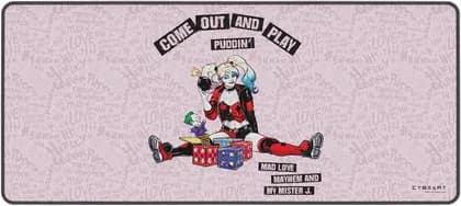 Cybeart Harley Quinn Rapid Mouse Pad, Exclusive Micro-woven Cloth, Spill Proof Surface, Never Fray Edges with Reinforced Stitching, Esports Grade Never-Slip Base, XXL, Pink | HRLYQNNRPD
