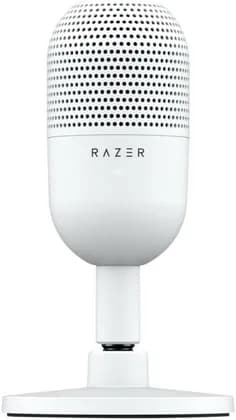 Razer Seiren V3 Mini Condenser Microphone, 14mm Capsule, Supercardioid Polar Patterns, Tap-To-Mute Technology, Built-In Shock Absorber, Type-A to Type-C USB Cable, White | RZ19-05050300-R3M1