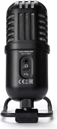 Reloop sPodcaster Go USB Condenser Microphone Portable Podcasting, 16-bit/48kHz, Cardioid Polar Pattern, Integrated Audio Interface, Headphone Output, Mute Button, Plug & Play | SPODCASTER-GO